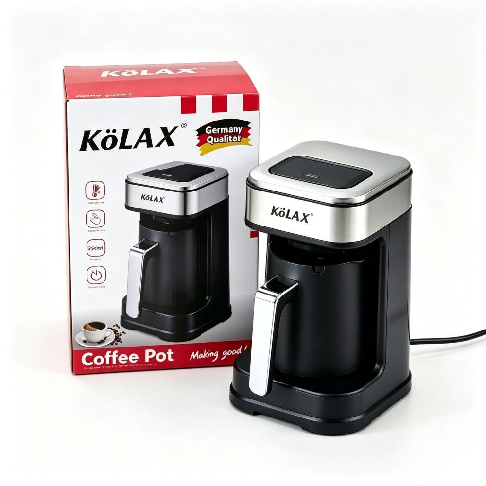 KOLAX Automatic Turkish/Greek Coffee Machine, 4 cups, Black 700W 250ML